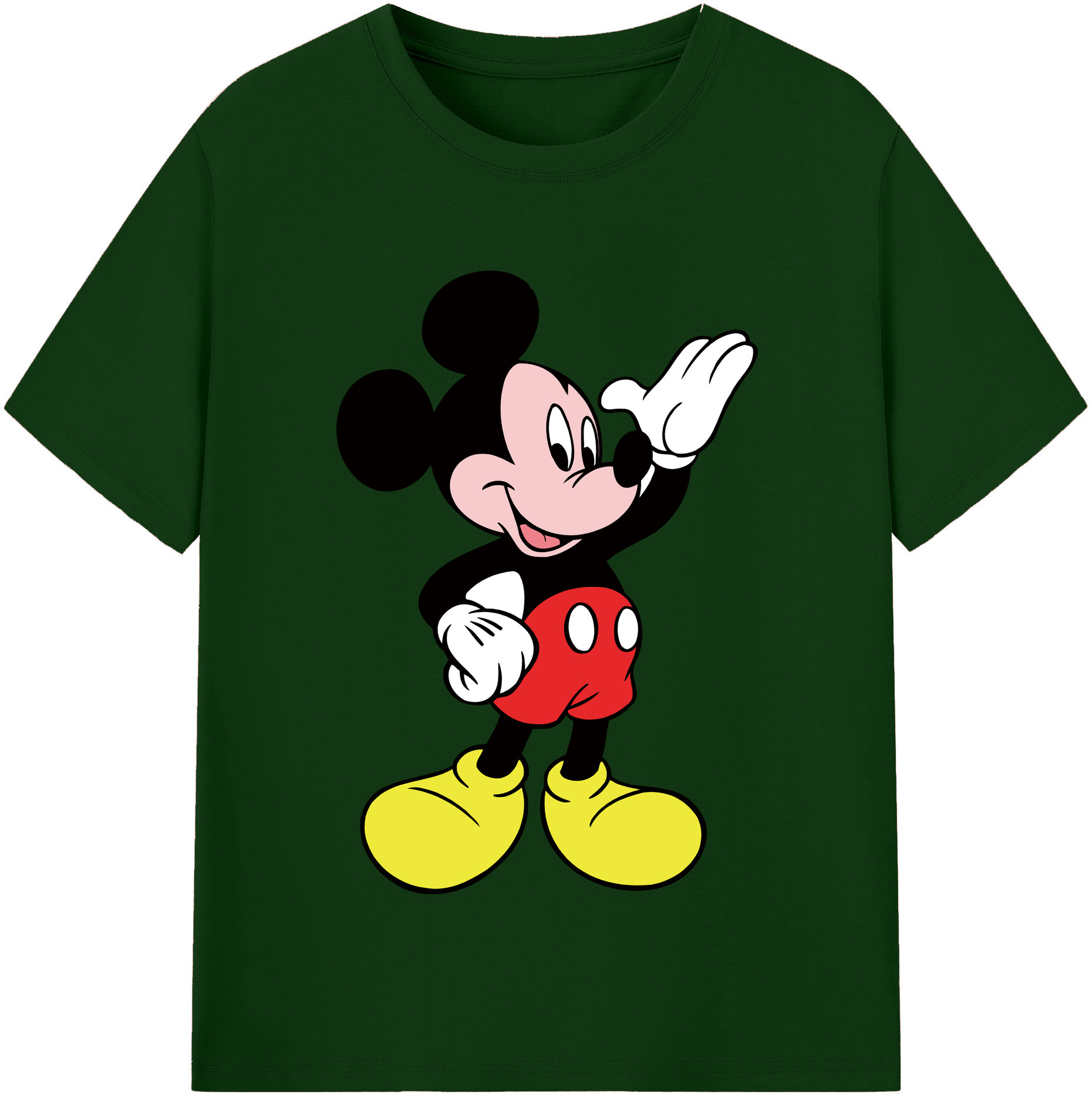 （画像用） ミッキーマウス Mickey Mouse 綿100％半袖Tシャツ（フロントプリント）
